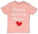 Muttertagsgeschenk Mama Geschenk Baby - Ich hab Dich lieb Mama Herz weiß - 18/24 Monate - Babyrosa - Spruch - BZ02 - Baby Shirt für Mädchen und Jungen
