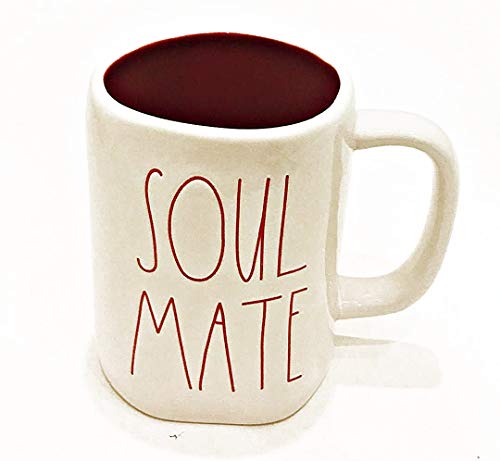 Rae Dunn by Magenta Ceramic Valentines Mug with Red Interior | Inscribed: SOUL MATE