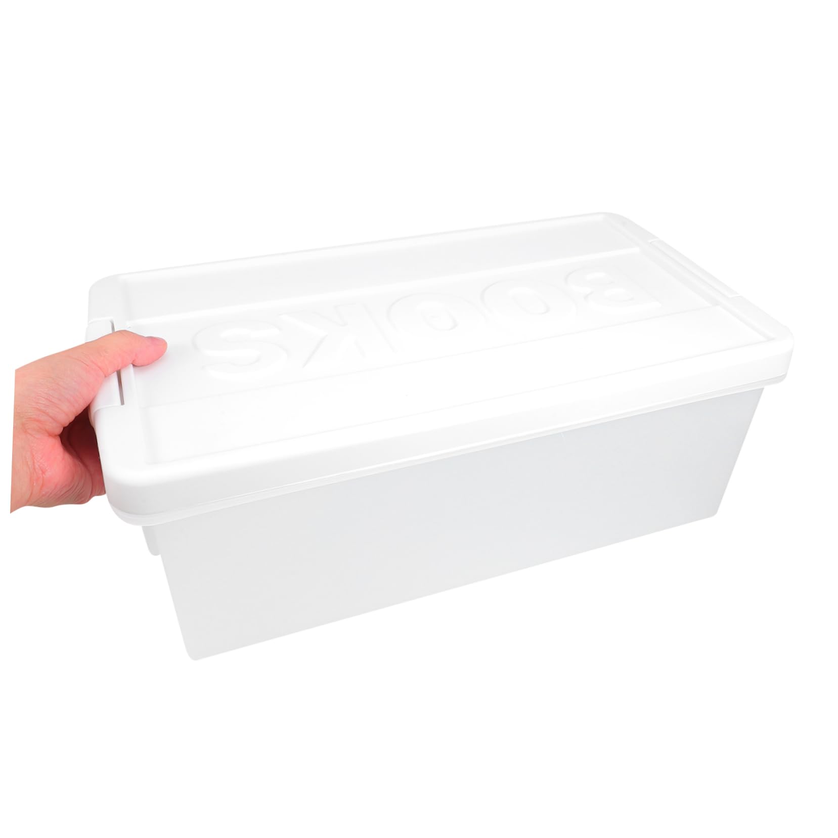 Abaodam Scatole Portaoggetti Decorative Divisori Regolabili Libri e Organizer Portatile in Plastica con Coperchio Grande Capacità per Ufficio e Casa