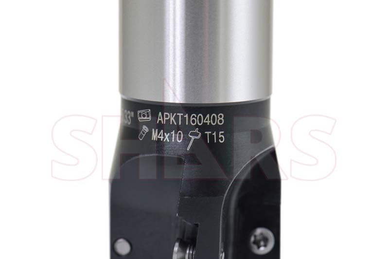 Image of Shars 1-1 /2 inch 90 Degree Indexable End Mill with 4 PCS of APKT 1604 Insert 404-2868W+404-6541(4) P[
