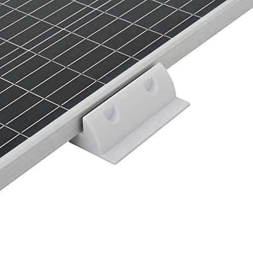 Spartan Power Conjunto de 6 peças de suporte de painel solar livre de brocas ABS branco