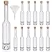 Produktbild Geniess-Bar! Flaschen Set 12x 100ml hochwertige Glasflaschen leer mit Korken, Kapseln & 1 Trichter zum selbst Befüllen Whiskyflaschen Ginflaschen Likörflaschen Schnapsflaschen