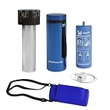 4ALLFAMILY Voyager AUTO シャットオフ USB TSA 薬物クーラー トラベルケース 冷蔵庫の温度36F-46F + バイオゲル製アイスパック | 完璧な医療クーラー 糖尿病 インスリン 点眼薬 関節炎, ブルー。, COOLER WITH ICE, サーモスカップ