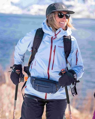WATERFLY Bauchtasche Hüfttasche Herren Damen: Klein Gürteltasche Sport Bum Hip Bag Männer Frauen Waist Fanny Pack mit Verlängerungsgurt für Reise Wandern Hundetraining Outdoor Dunkelgrau – Bild 6