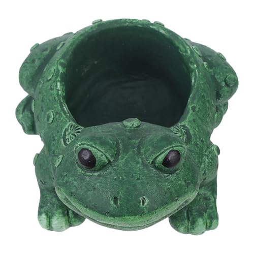 BESPORTBLE Maceta de Rana - Maceta Decorativa de Cemento - Contenedor para Plantas suculentas para escritorios de Oficina en Interiores