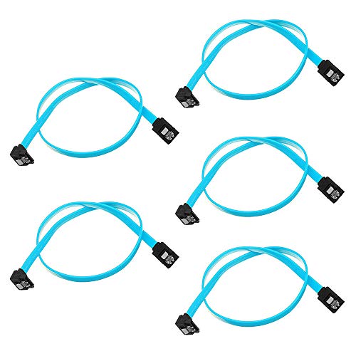 Cable SATA 3.0 6GB/s 5 piezas ángulo 90 grados 18 pulgadas