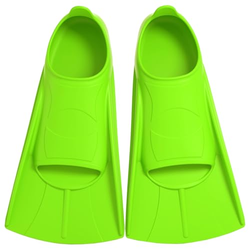 Aletas de natación para niños, aletas cortas 100% silicona, entrenamiento de natación, buceo para niños y niñas, principiantes, XXXS (24')
