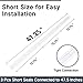 AmazerBath 3 PCS Shower Door Bottom Seal for 3/8 Inch Glass - (15.75 Inches x 3), 3 Section Segmented Shower Installation Kit Frameless Glass Door Seal Strip