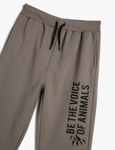 Sweatpants garçons imprimé Koton jogger gris à poches - 3