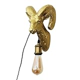 B·LED BARCELONA LED - Aplique de pared Muflón Dorado Capris E27