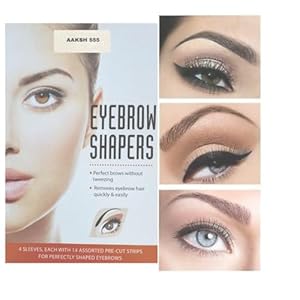 Eyebrow Shaper Waxing Strips[56 Pre Cut] Unwanted Facial Hair Removal Essential Eyebrow Shapers Wax Strips kit for All Women & Girls