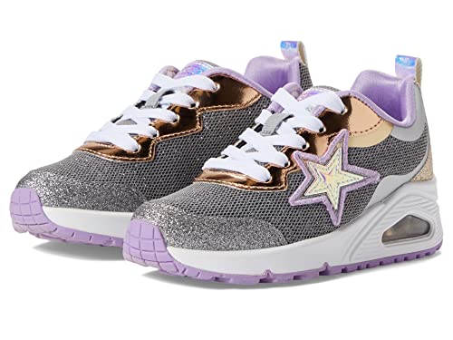 Skechers Street Girls, Zapatillas, Gunmetal Synthetic/Multi Trim, 37.5 EU