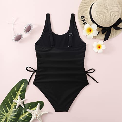 Girls' One Piece Swimsuits Solid Swimwear Kids Competition Beach Sport Bathing Suits Quick Dry Tankini Swimming Suit3