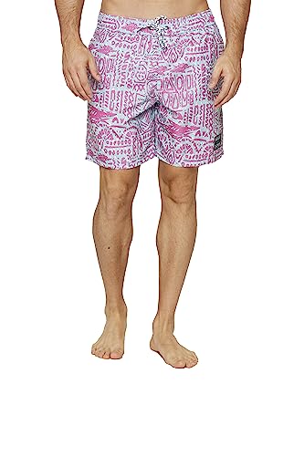 Classic Men's Swim Trunks | Turquoise Quick Drying Board Shorts Inspired by California Surf Culture