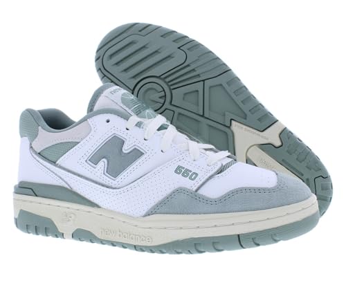 New Balance 550 Mens Shoes Size 10, Color: Pure White/Green/White4