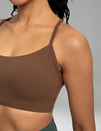 Image of Colorfulkoala Women's Dreamlux Y Back Sports Bra Low Impact Padded Workout Top with Built in Bra A-C Cups