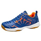 PENXZT Badmintonschuhe Herren Damen Professionelle rutschfeste Trainingsschuhe Atmungsaktiv Bequem,Blau,40 EU