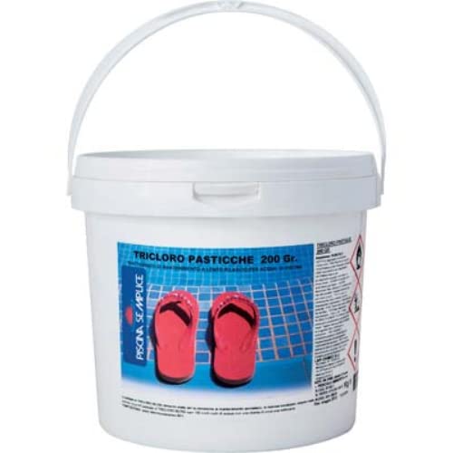 Mr Piscina Tricloro Pastiglie Per Piscina 200G. Cloro Lento Per Manutenzione Acqua Piscina (5 Kg)