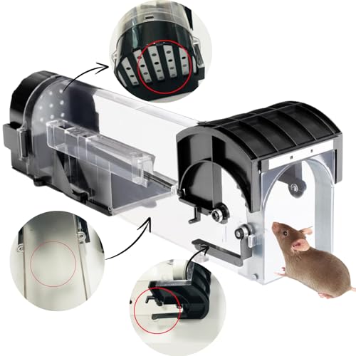 Image of Upgraded Big Rat Trap Cage: Humane, Effective & No Kill Mice Pest Rodent Control - Reusable, Smart, Reliable, Safe, User-Friendly Indoor /Outdoor House Garden Patio Mouse Catcher!