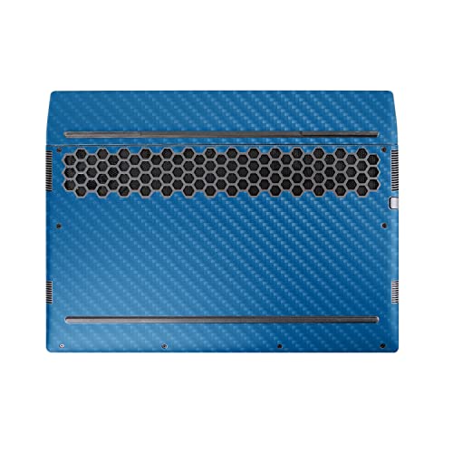 Image of MightySkins Carbon Fiber Skin Compatible with Alienware M17 R5 (2022) Full Wrap Kit - Solid Blue | Protective, Durable Textured Carbon Fiber Finish | Easy to Apply & Change Styles | Made in The USA