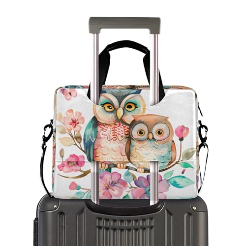 Funda maletín para laptop ALAZA búho flores 13-15.6 pulg miniatura 3