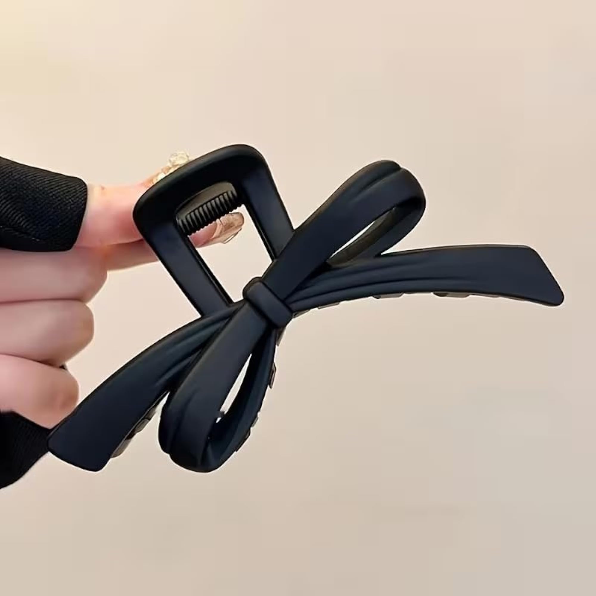 2-Piece Premium Matte Ribbon Hair Claw Clips