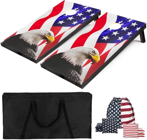 PetGirl Wood Cornhole Boards Set, Indoor & Outdoor Corn Hole