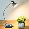 PADMA Lampada da Scrivania Bambini Cromo 5W Lampada da Tavolo Led Regolabile, Argento Lampada da Lettura Girevole con Collo di Cigno Moderna per Camera da Letto Camera dei Bambini Ufficio Studio