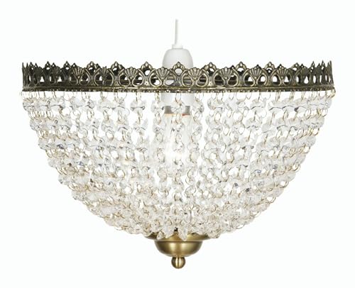 Suspension Ekon laiton antique verre 30 cm contre les pièces sombres et tristes