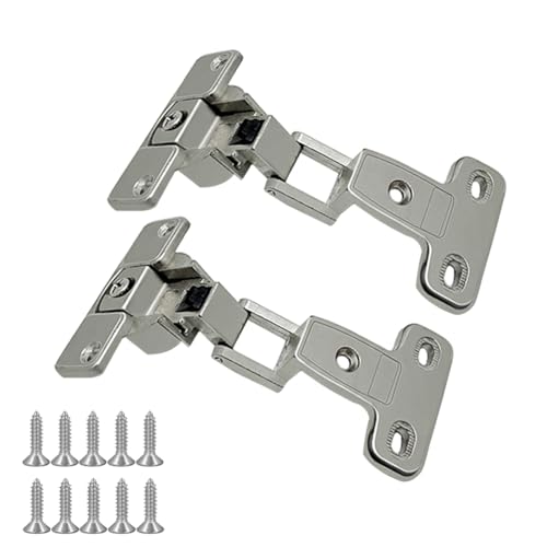Angle Cabinet Hinges Full Opened Door Hinge, 270 Degree Hinge Corner Cabinet Large Angle Hinges SiegYma 2Pcs for Folding Door Corner Hinges (full cover 3/4) (?3/4?)