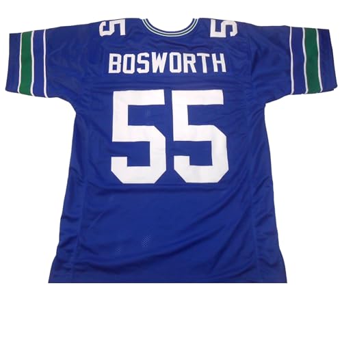 Brian Bosworth Blue Jersey Stitched Custom Football New No Brand/Logos (US, Alpha, Large, Regular, Regular, Blue)