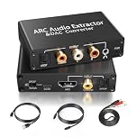 HDMI ARC Audio Converter DAC 192kHz, Digital to Analog Adapter, HDMI ARC/Optical/Coaxial Input to SPDIF, RCA & 3.5mm Stereo Output, Audio Splitter for TV, PS3/PS4, Blu-ray & Home Theatre Systems