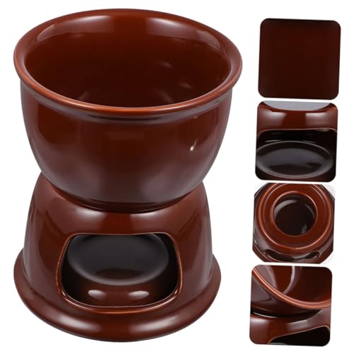 Set de 2 tazas de cerámica para fondue de queso y chocolate miniatura 7
