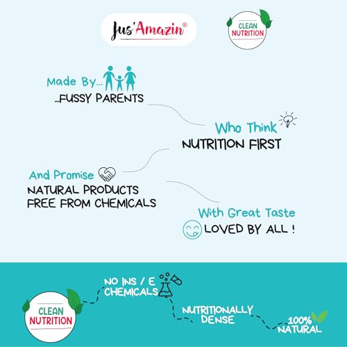 Image of Jus' Amazin Creamy Almond Butter - Unsweetened (200 g) | 25% Protein | Only Pure Whole Almonds | Zero Additives /Chemicals | Plant Based, Dairy Free, Keto | Clean Nutrition, 0% Chemicals.