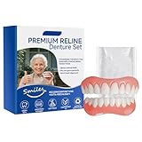 Silikon Zahnprothese Set, Kompletter Satz Zahnersatz, Bequem Silicone Reline Denture Set, Unterfütterungsset für Zahnprothesen, Kosmetische Zähne Temporäre Prothesen für Schnelle Orale Verschönerung