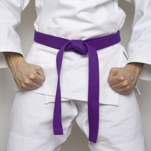 Cinturón de Taekwondo de Algodón Premium 3.4m Color Púrpura 5