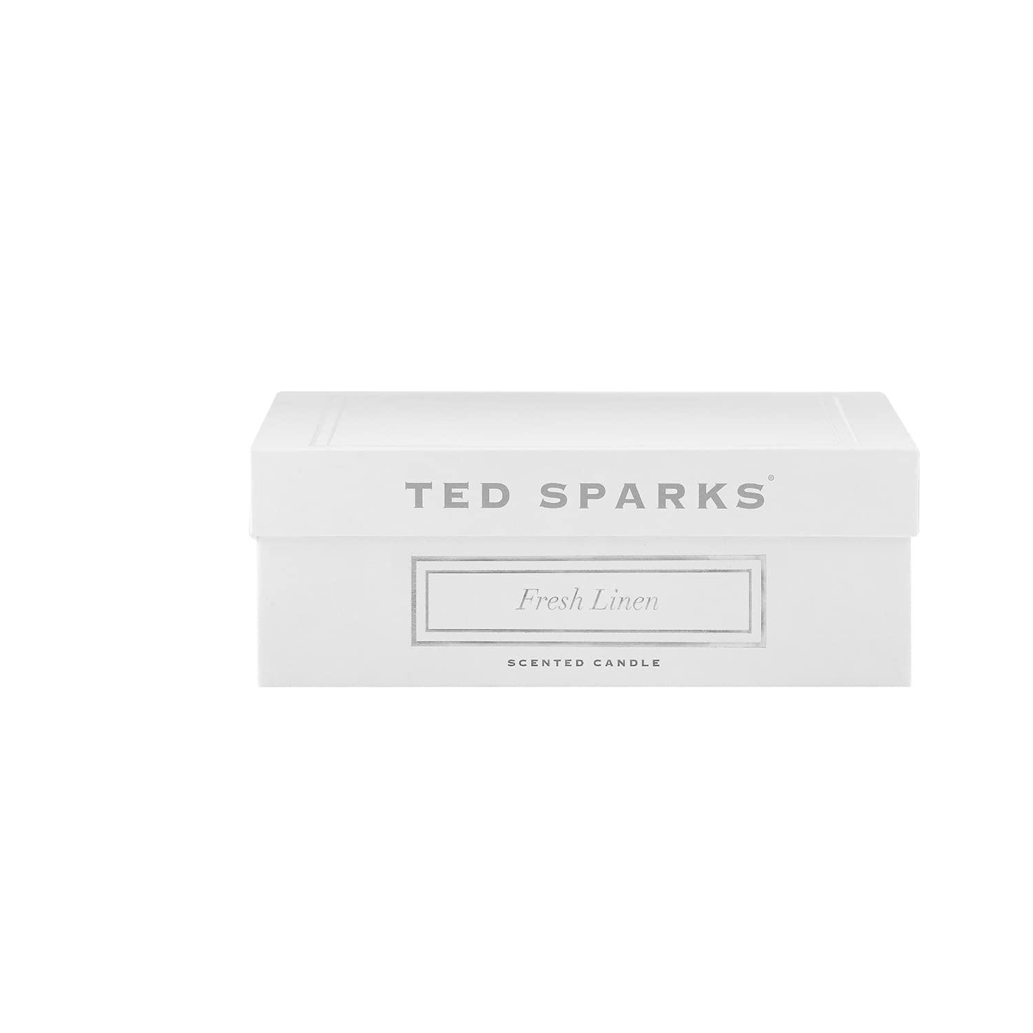 Ted Sparks Balthazar Fresh Linen - Vela aromática blanca de cera de soja, duración de combustión: 50 horas, TED-BZ-CW02