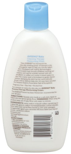 Aveeno Baby Cleansing Therapy Moisturizing Wash With Soothing Natural Colloidal Oatmeal For Sensitive Skin. Hypoallergenic, Paraben- & Phthalate-Free, 8 Fl. Oz #TOP1