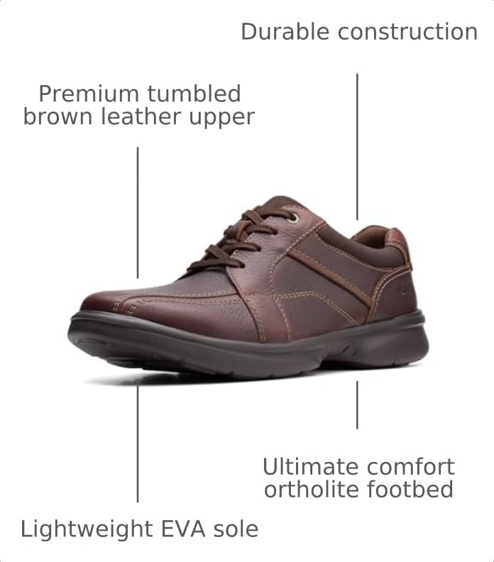 Image of Clarks Mens Lace-up Shoes Leather Shoes