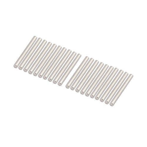 sourcing map 20Stk Rundstahl 3mm x 30mm Metallstange Stab Welle Achsen 304 Edelstahl für RC Spielzeugauto