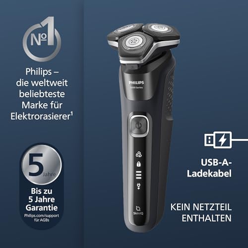 Philips Shaver Series 5000 – Elektrischer Rasierer für Herren mit ausklappbarem Trimmer, Nass- & Trockenrasur, Reinigungsstation… – Ansicht 2