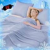 Forcipower Cooling Blanket,Convenientto Summer Ultimate Cooling Blanket,Double Sided Cold Effect,Keep Cool For Night Sweats,For Hot Sleepers, Breathable Soft (Dark Blue, 60*80inchs（150*200cm）)