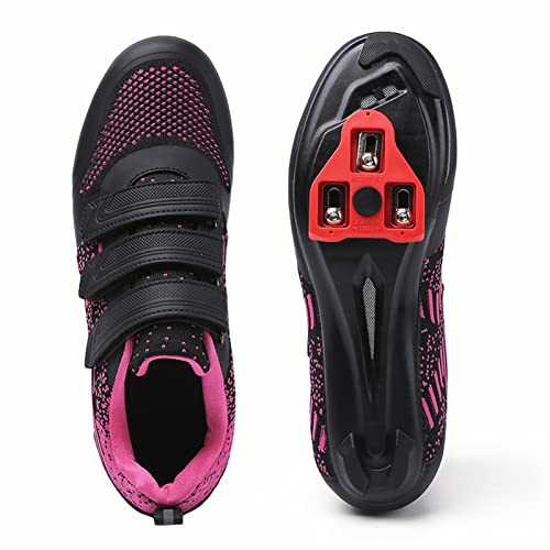 Image of Unisex Road Bike Cycling Shoes Compatible with Peloton Shimano SPD Bike Riding Shoes for Men Women, 3 Straps, Pre-Installed Delta Cleats for Indoor Outdoor Cycling Biking