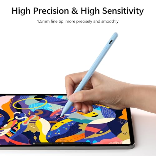 Stylus Pen for iPad, Pencil for Apple iPad A16 11th/10th/9th/8th/7th/6th Generation, iPad Air M4/M3/M2/5/4/3 Gen, iPad Pro M5 M4 13/11/12.9 inch, iPad mini A17 Pro 7/6/5th Fast Charge (Blue) by Tayderley - Used condition - Image 5