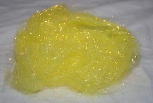 Angelina Fibre, Shimming Fibre, Heat Fixing, Fuseable, Spinnable, Felting, Crafts, Fly Fishing (Yellow)