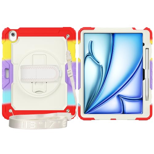 Funda anticaídas iPad Air 13 M4 antishock con protector de pantalla y soporte 360