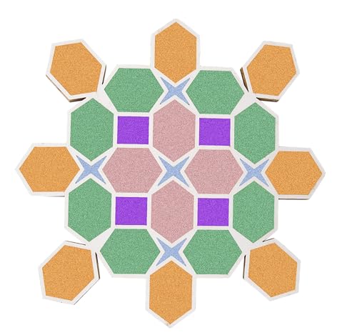 Image of TOTA Rangoli Stencils - 12X12 inch Set of 2 MDF Rangoli Colour Stencils | Reusable 3D Rangoli Mats for Diwali Home Decoration Navratri Pongal Onam Puja | Unique Designs