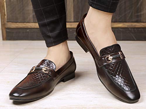 Image of YUVRATO BAXI Men's Synthetic Material Stylish Casual Loafer and Mocassin, Slip-On Shoes