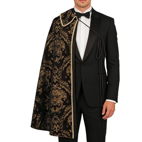 Manteau Royal Noble Roi en Brocart pour Cosplay de Prestige