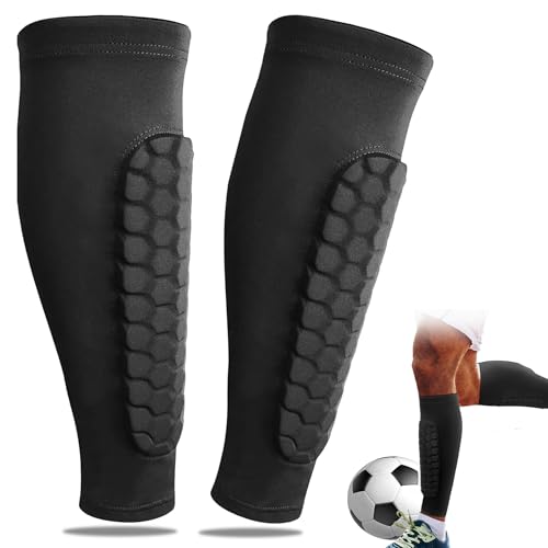 jatimdotin 1 par de Protectores Tibias de Fútbol, Espinilleras para Esquiar, Funda de Protección de Pantorrillas, Espinilleras para fútbol, Baloncesto, Deportes (Talla: M)